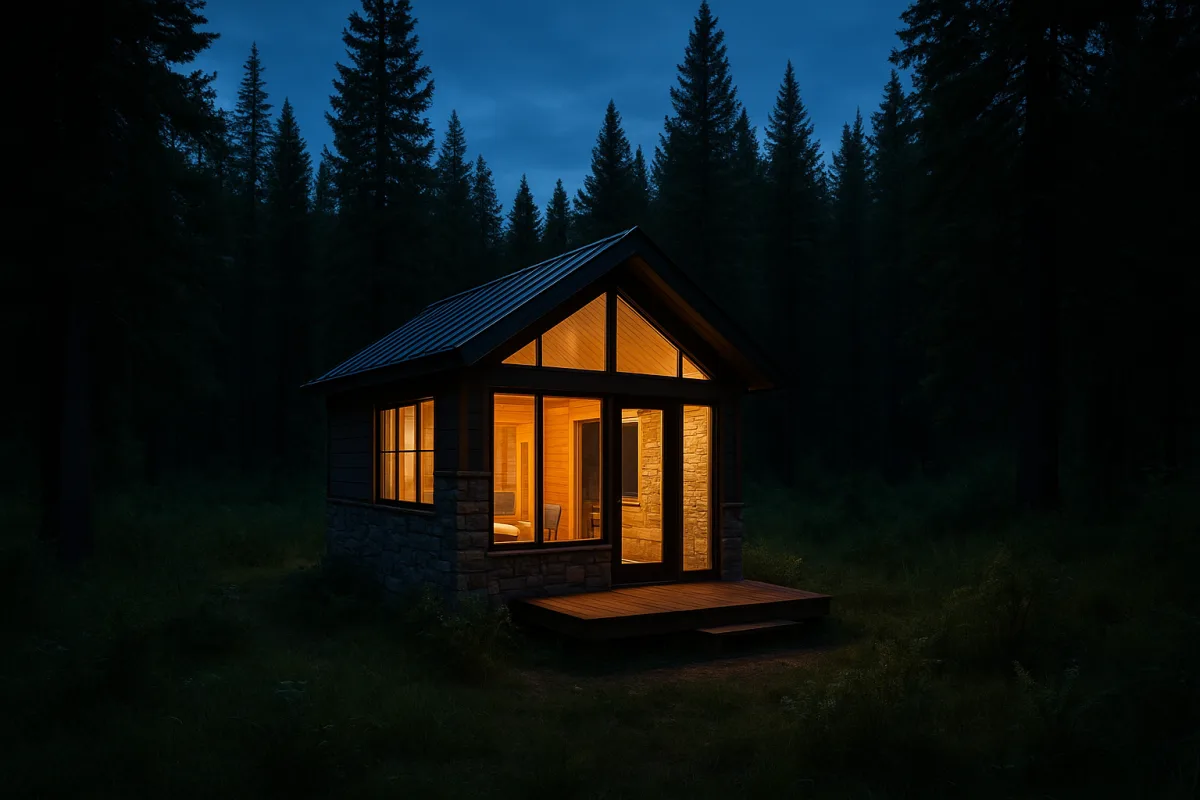 Tiny Home Designs with Glass and Natural Materials